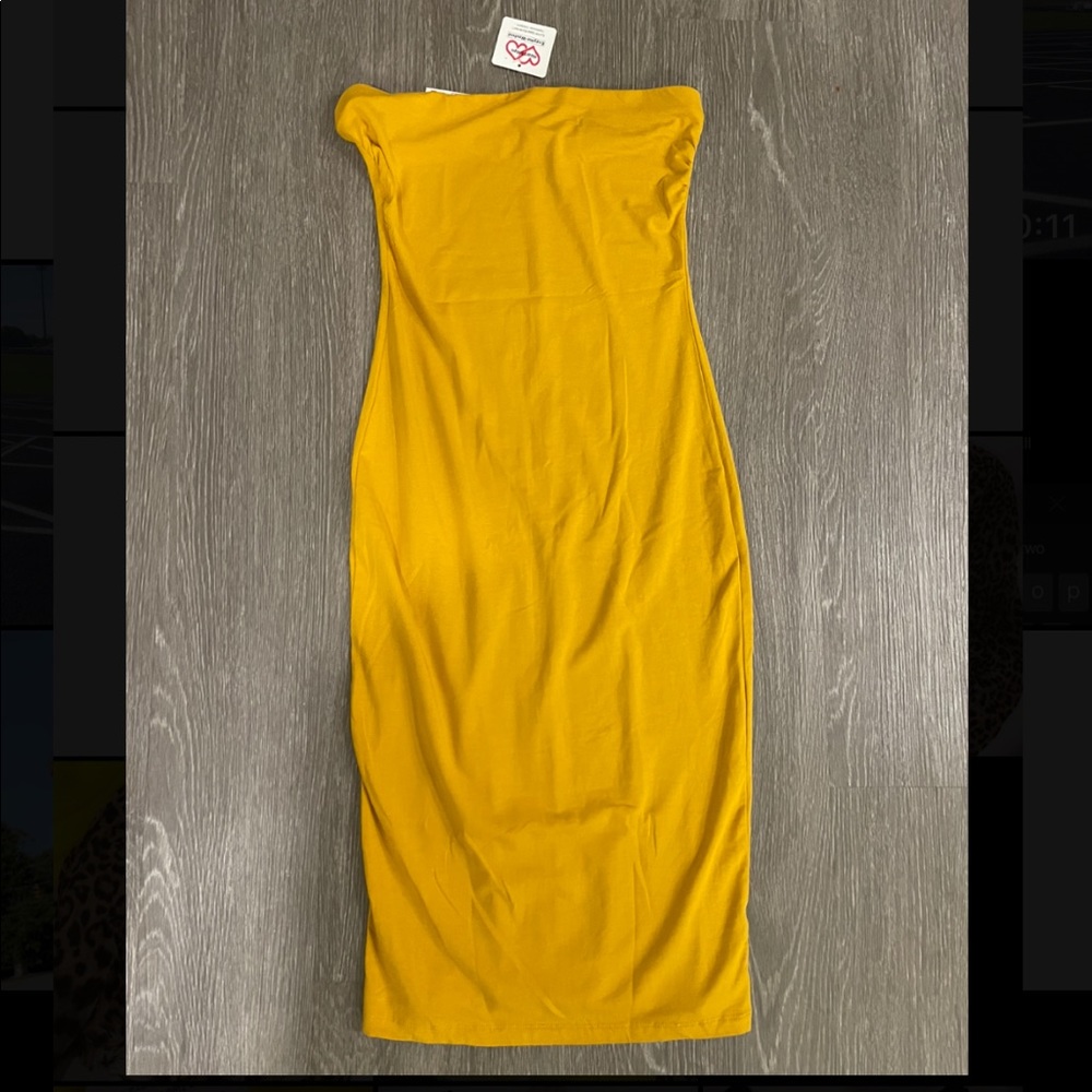 Bodycon Yellow Mini Dress
